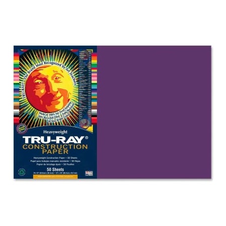 Pacon Corporation Pacon Tru-Ray Construction Paper 12" x 18" Purple 103051